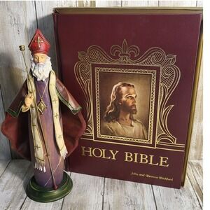Holy Bible Jesus Christ and‎ Saint Nicholas of Myra Religious Christian Book